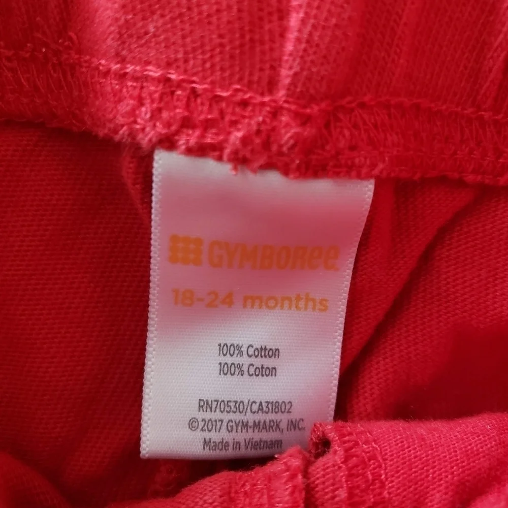 Gymboree Baby Boy 18-24 Months Red Pull On Shorts Soft 100% Cotton